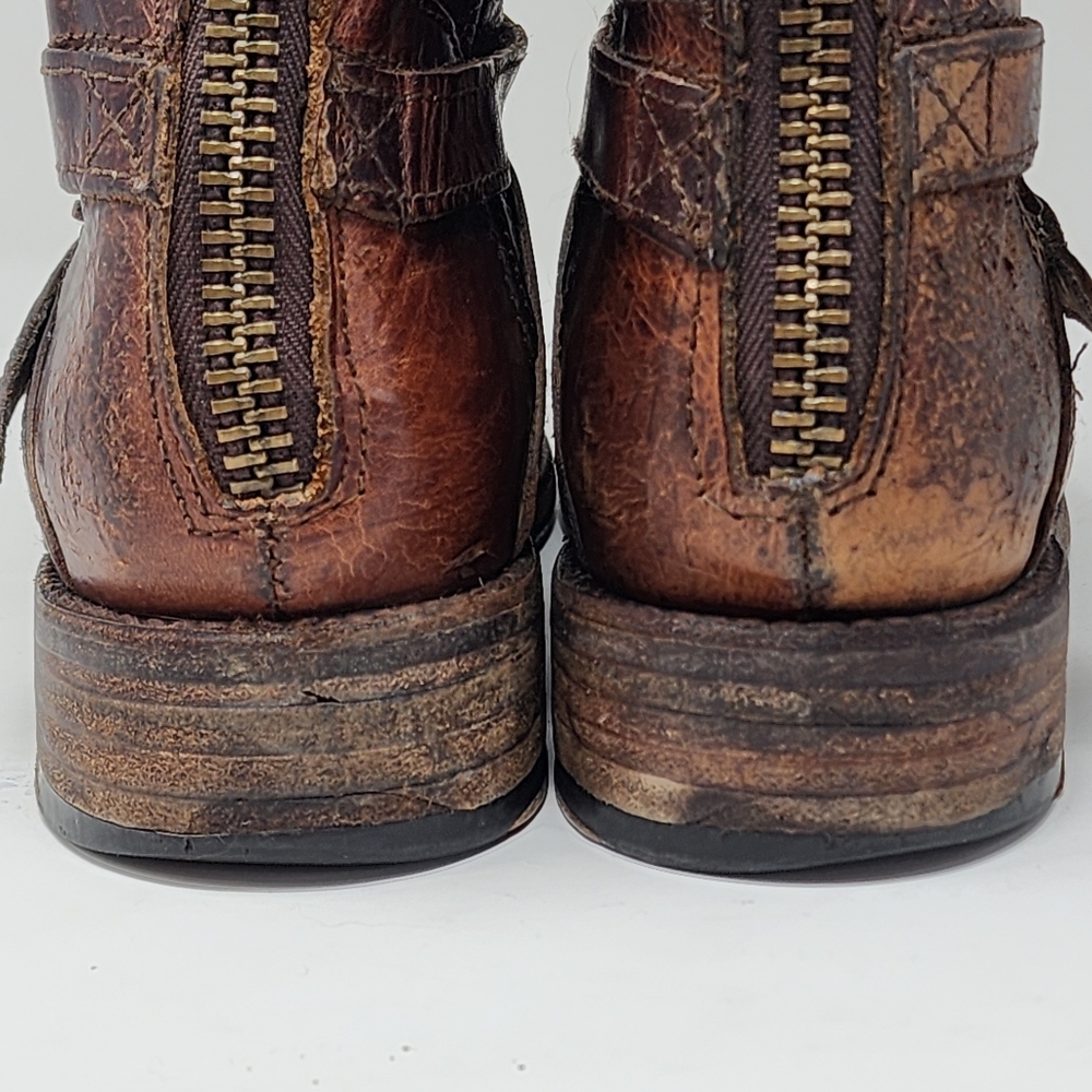 Freebird Shado Distressed‎ Leather Tall Boots Womens 7 Made in Mexico - Picture 8 of 16